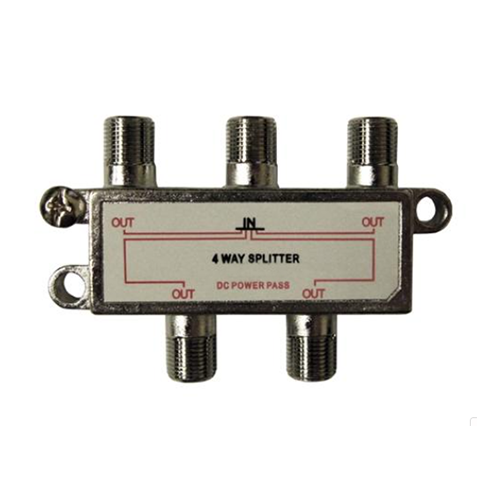 Coax Splitter 2.5GHz, DC Power Pass Splitter - 2/3/4/6/8-Way